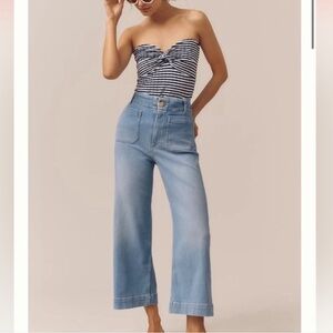 Maeve Sky Blue Wide-Leg Jeans Colette